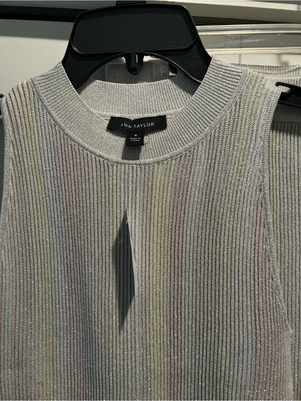 NWT Ann Taylor Sleeveless Knit Midi Skirt/ sweater shell set Soft Pastel Stripe - Picture 8 of 8